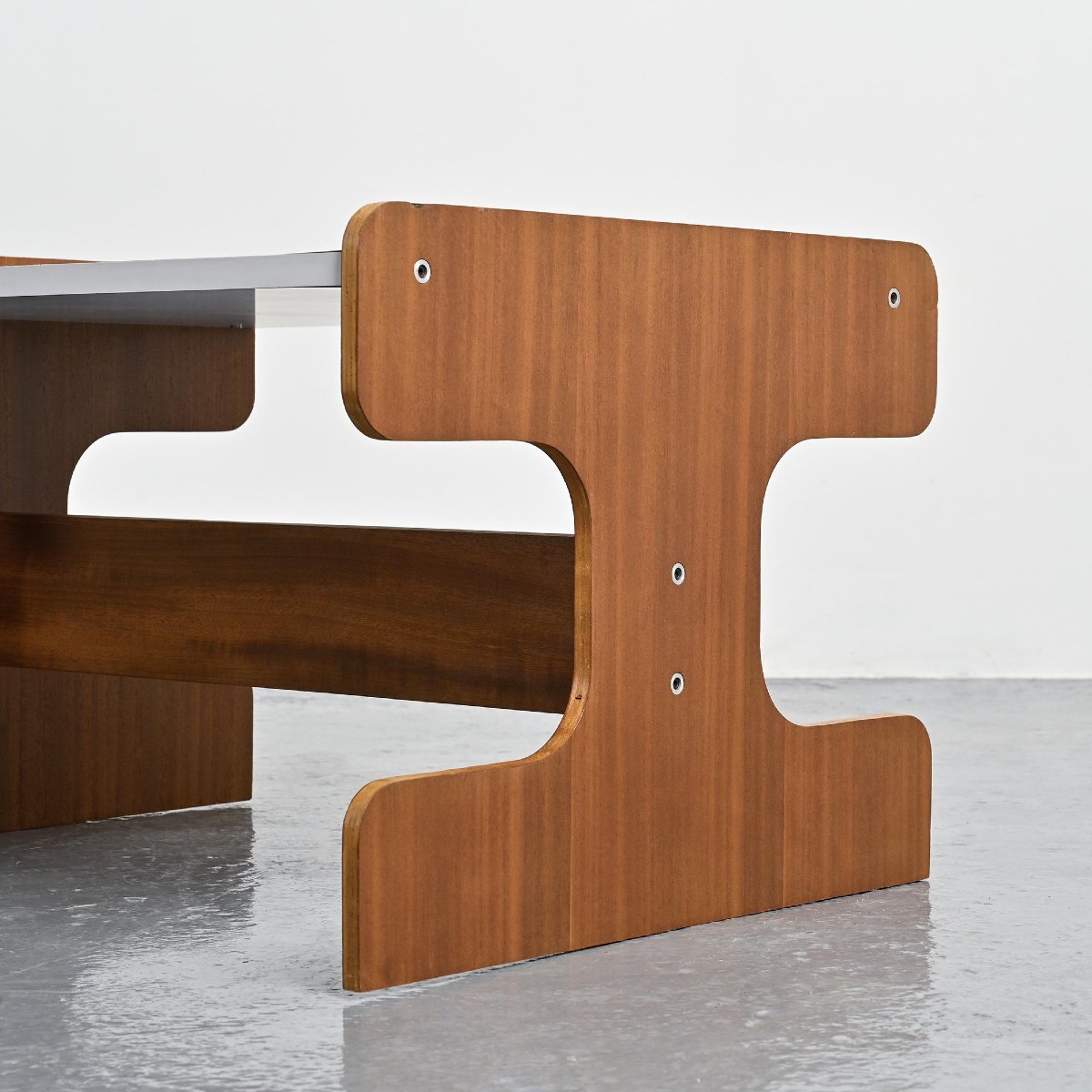Table basse en contreplaqué et stratifié, Negroni, circa 1970-photo-3