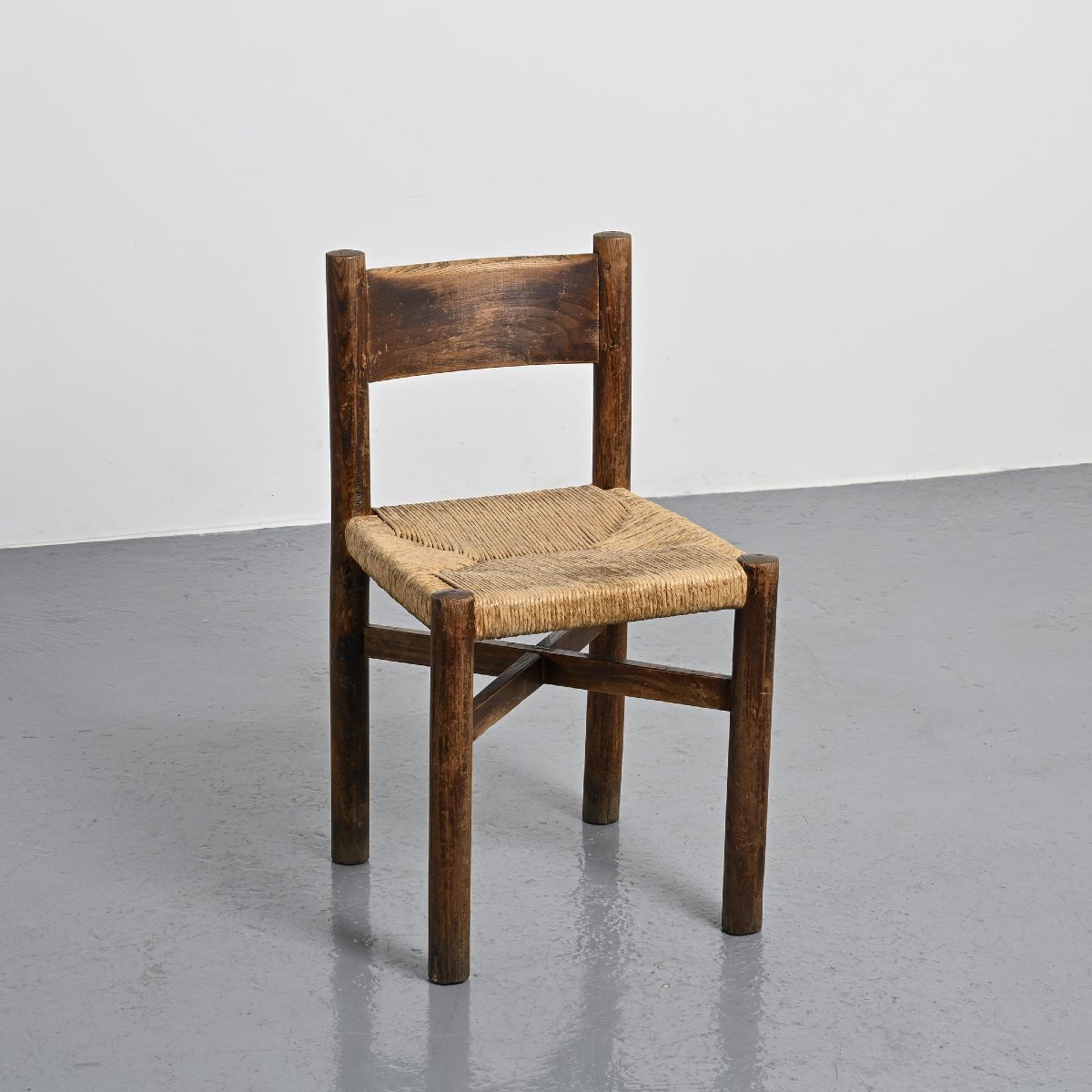  Pair Of Méribel Chairs By Charlotte Perriand, Vintage Bcb Edition, Circa 1950 -photo-3