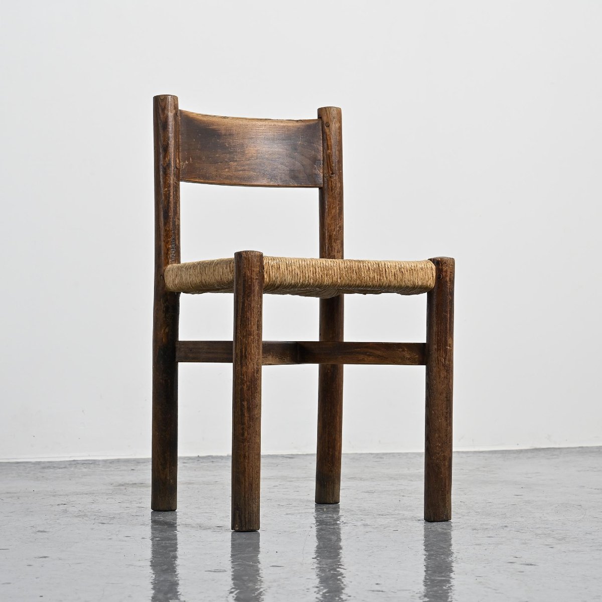  Pair Of Méribel Chairs By Charlotte Perriand, Vintage Bcb Edition, Circa 1950 -photo-4