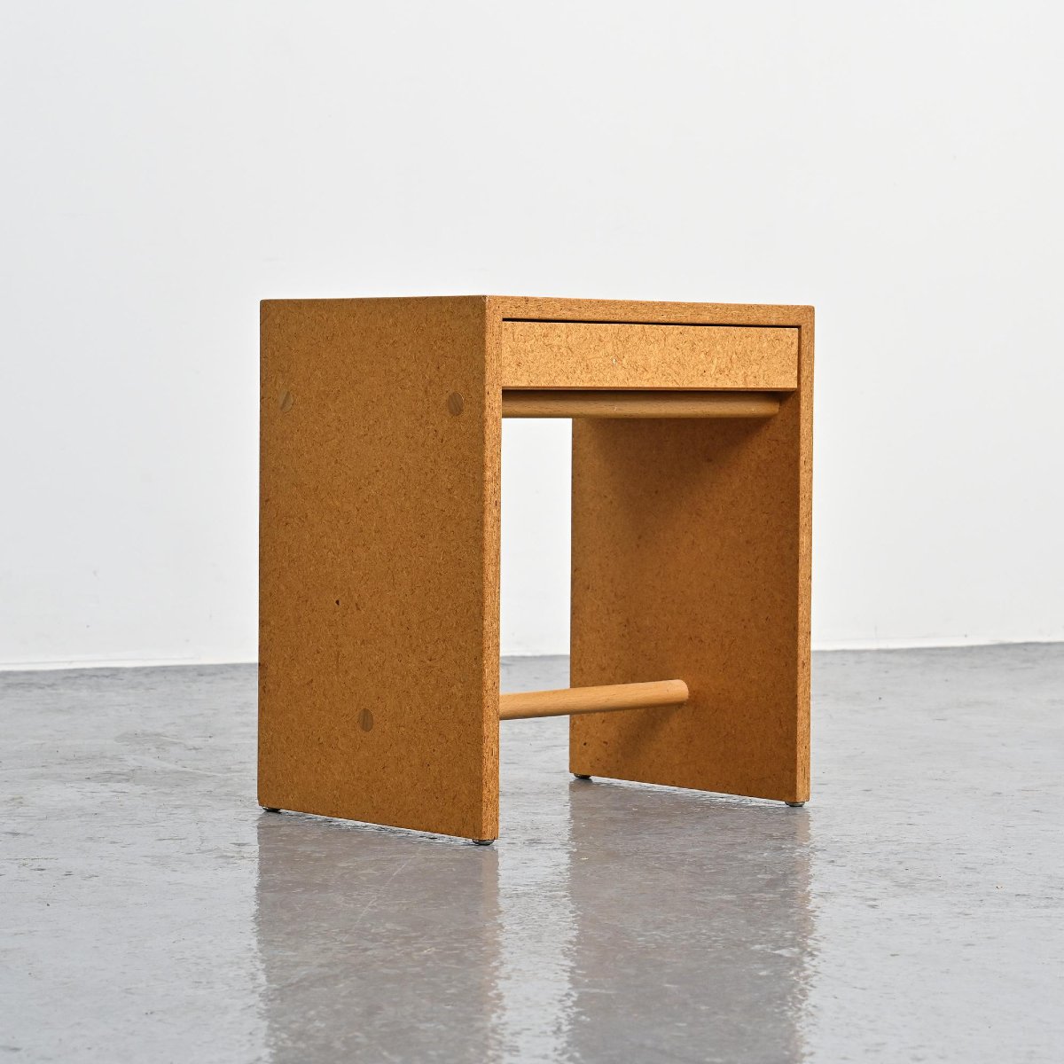 Rare Tabouret en aggloméré par Max Bill, Ulm, vers 1962-photo-3