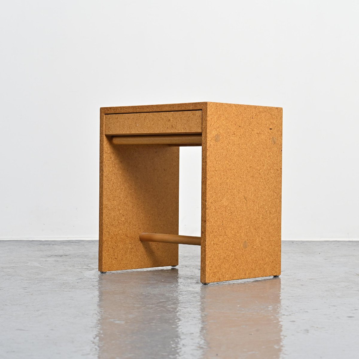 Rare Tabouret en aggloméré par Max Bill, Ulm, vers 1962-photo-4