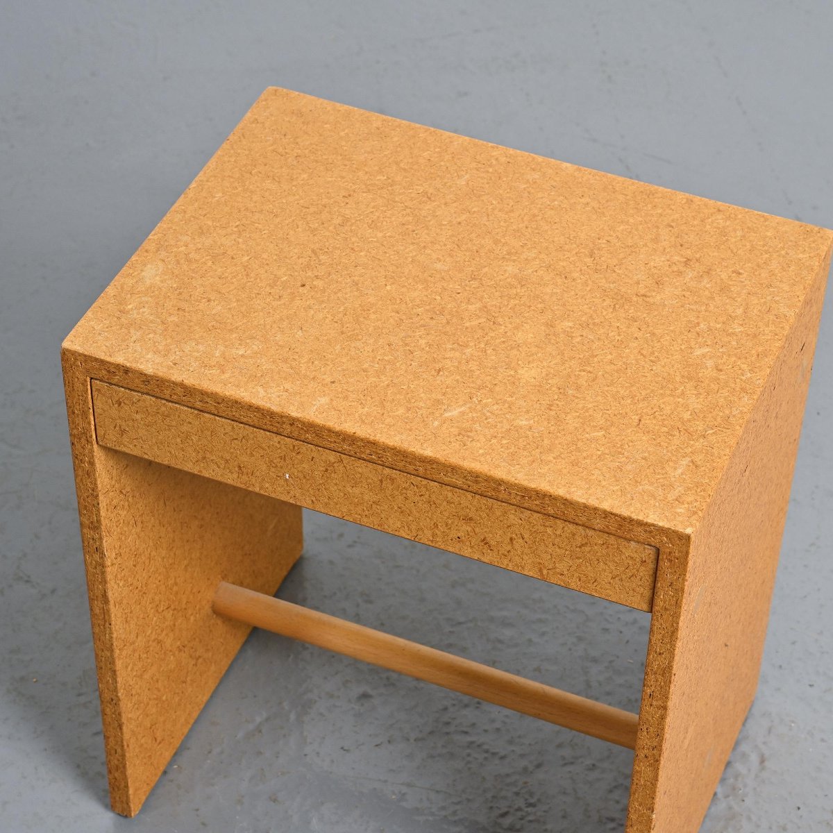 Rare Tabouret en aggloméré par Max Bill, Ulm, vers 1962-photo-6