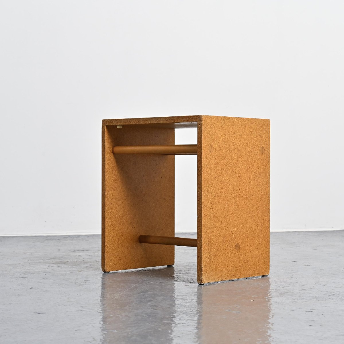 Chipboard Stool By Max Bill, Ulm, Circa 1962 -photo-4