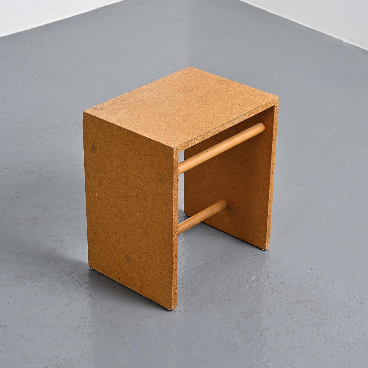 Chipboard Stool By Max Bill, Ulm, Circa 1962 -photo-1