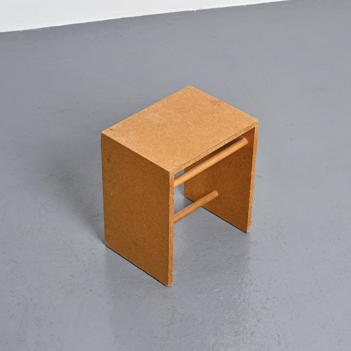 Chipboard Stool By Max Bill, Ulm, Circa 1962 -photo-4
