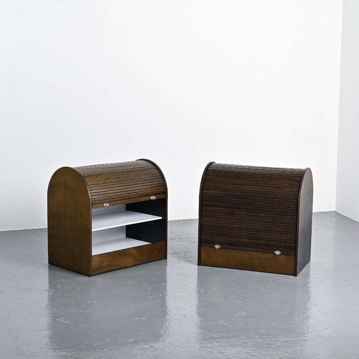 Pair Of Tambour Cabinets By Klaus Vogt For Thut Möbel, Circa 1970-photo-2