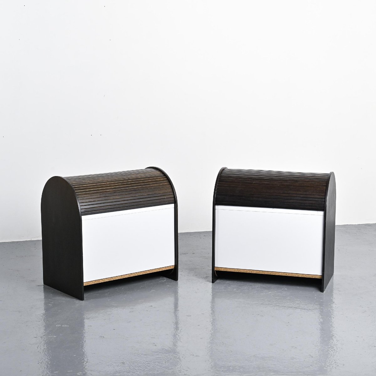 Pair Of Tambour Cabinets By Klaus Vogt For Thut Möbel, Circa 1970-photo-4