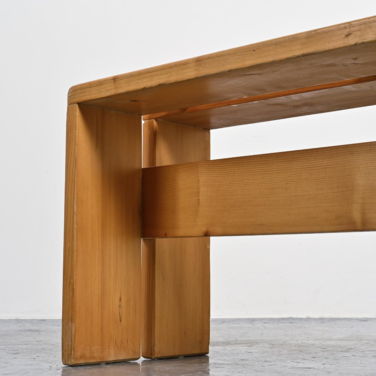  Solid Pine Bench from Les Arcs, France, circa 1973-photo-2