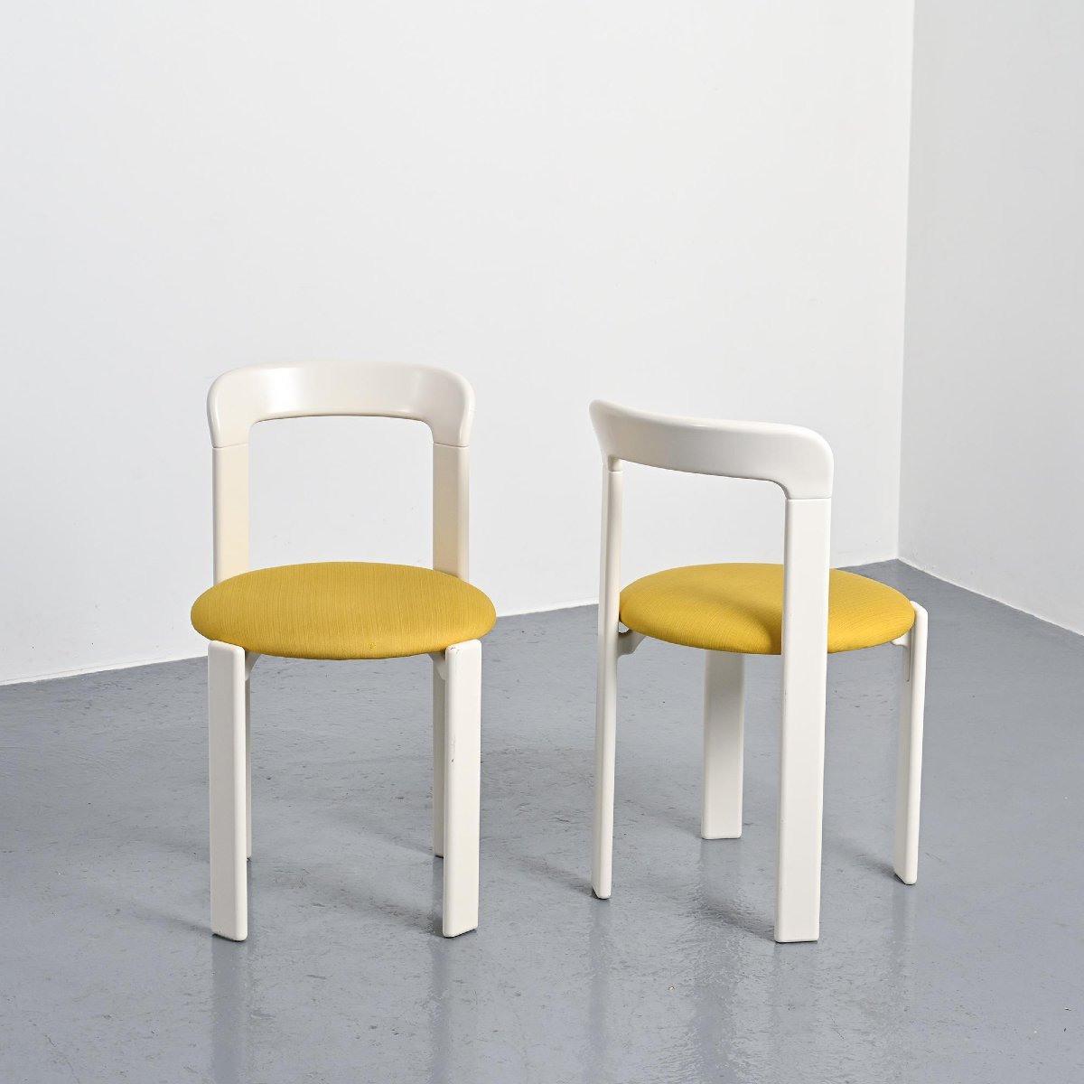  Set Of Two Chairs And A Stool By Bruno Rey, Dietiker, Circa 1975 -photo-3