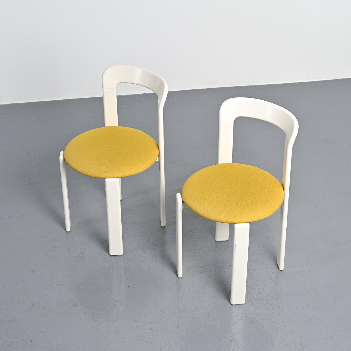  Set Of Two Chairs And A Stool By Bruno Rey, Dietiker, Circa 1975 -photo-4