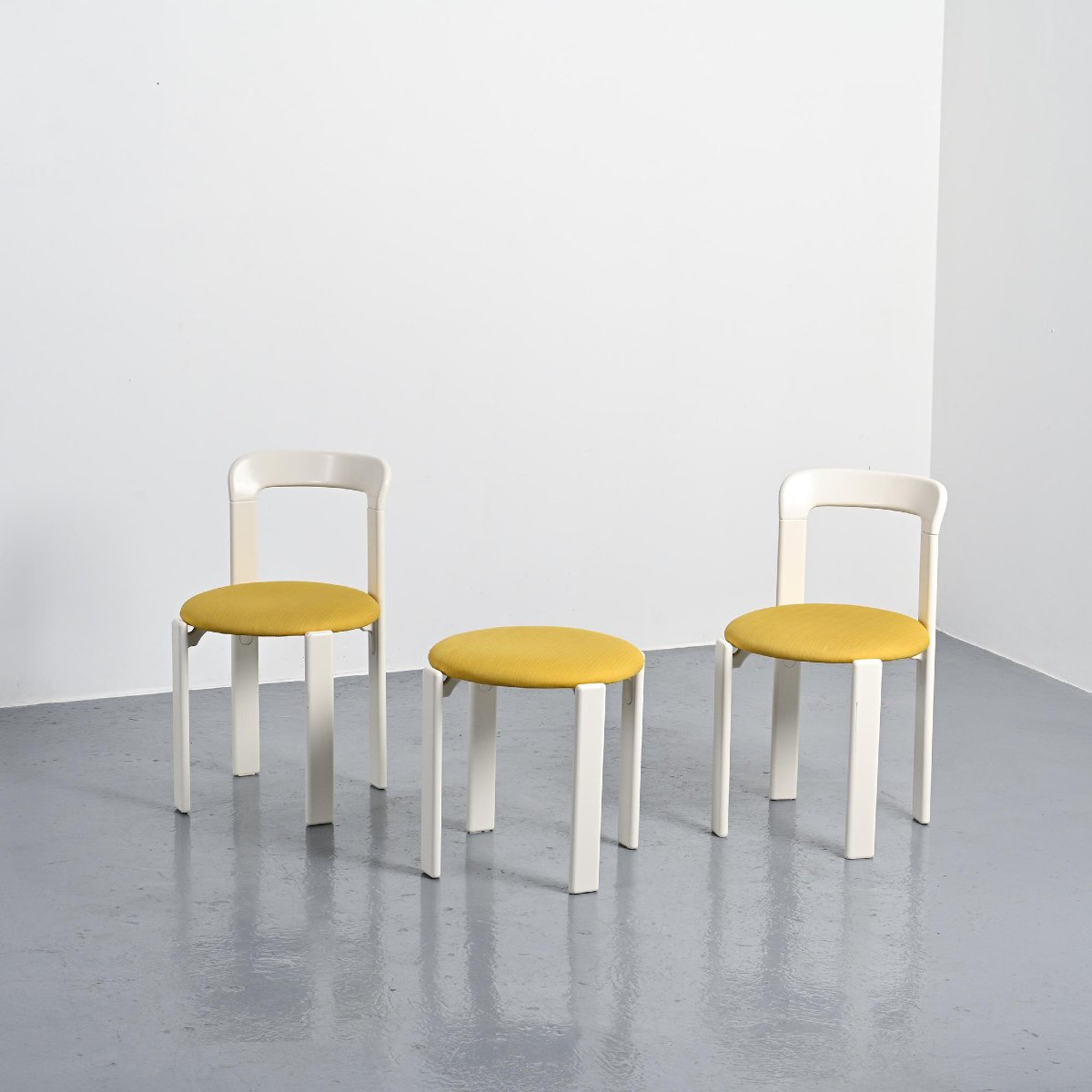  Set Of Two Chairs And A Stool By Bruno Rey, Dietiker, Circa 1975 -photo-6