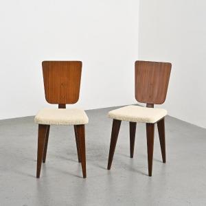 Chaises Modernistes Par André Sornay, Lyon, Années 50