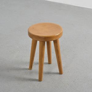 Tabouret En Pin René Martin, Design Années 1960