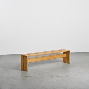 Solid Pine Bench, Les Arcs, Circa 1973