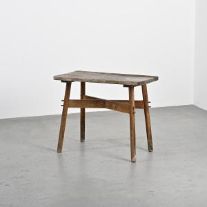 Raw Wood Table, France Circa 1950 