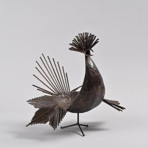 "rooster" Sculpture By Michel Anasse, France, Circa 1960 