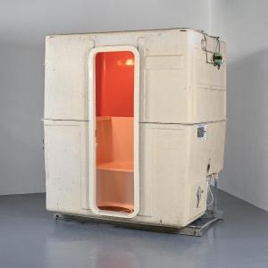 Cabine de salle de bains préfabriquée, Charlotte Perriand, Les Arcs 1800, circa 1975 
