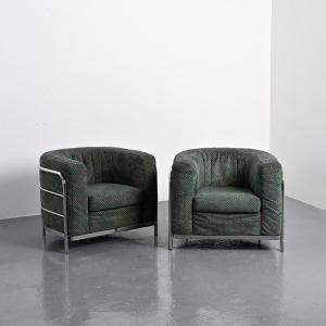 Pair Of Onda Armchairs By De Pas, d'Urbino & Lomazzi For Zanotta