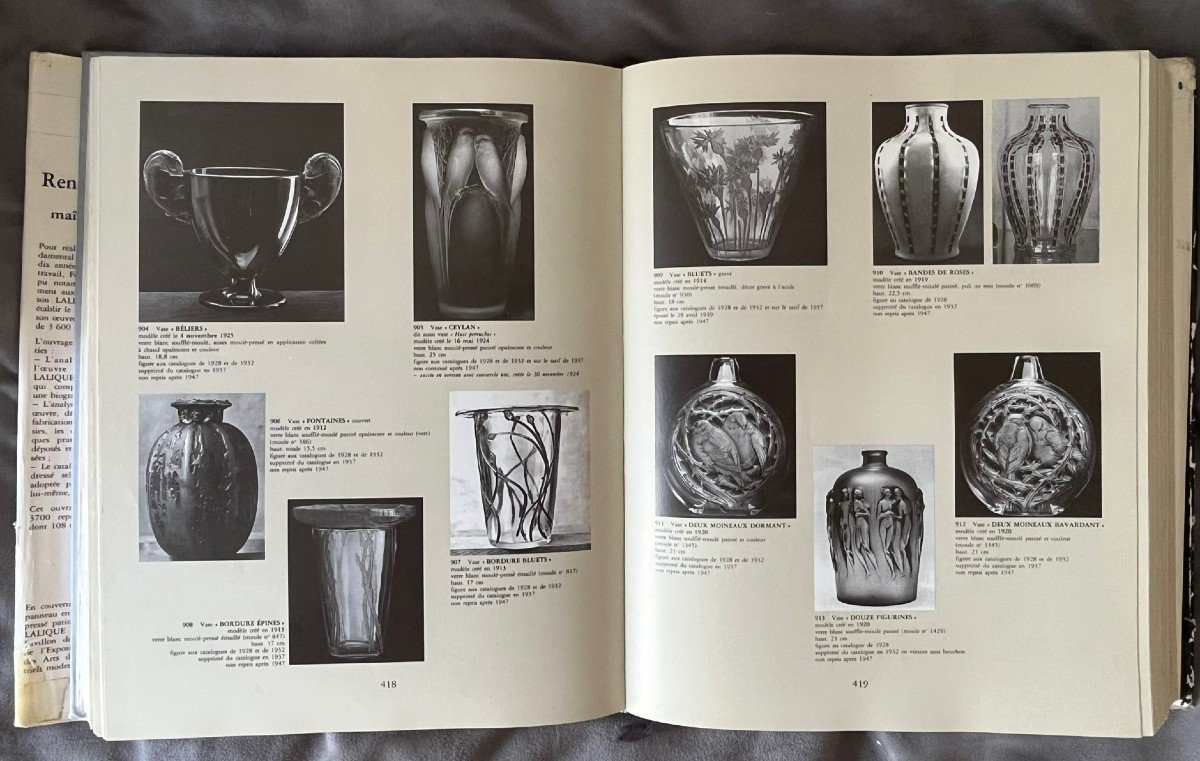 Proantic René Lalique, Catalog Raisonné By Félix Marcillac, 1st Ed