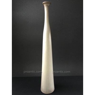 Ruelland - Ceramic Bottle Enamelled White Light Gray