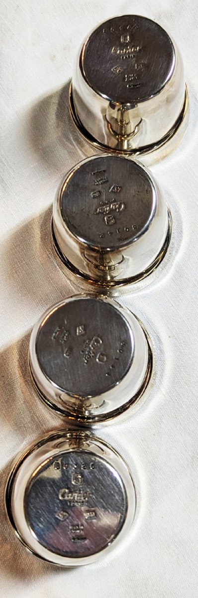 Coffret 4 Gobelets En Argent Massif Les Must De Cartier-photo-3