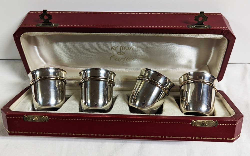 Coffret 4 Gobelets En Argent Massif Les Must De Cartier