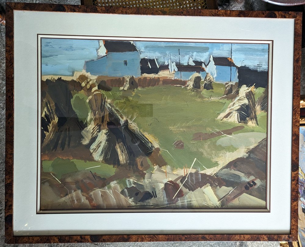 Gouache de Jean le Merdy (1928-2015) "Concarneau"  Bretagne-photo-2