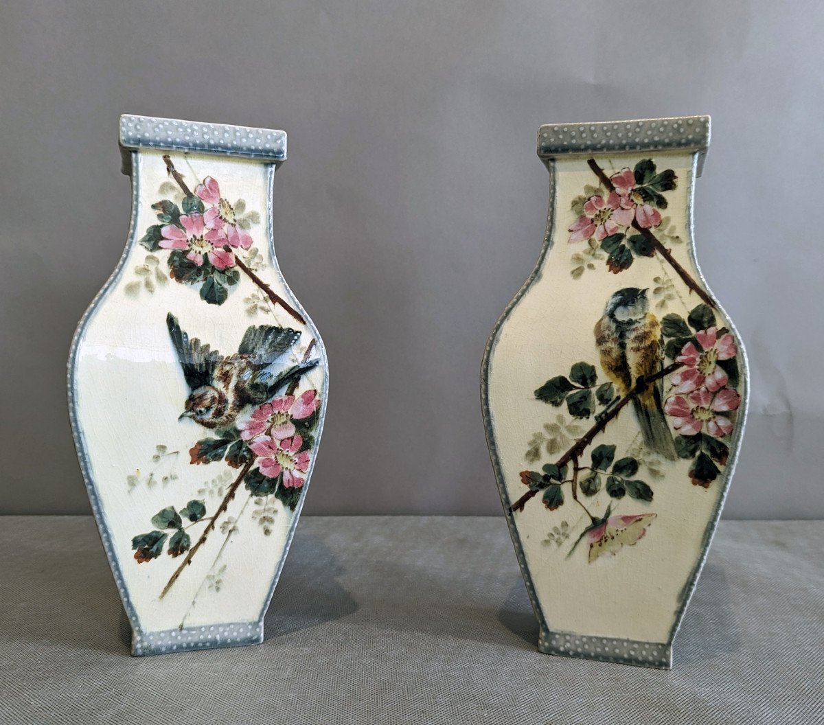 Paire De Vases En Céramique Choisy Le Roi