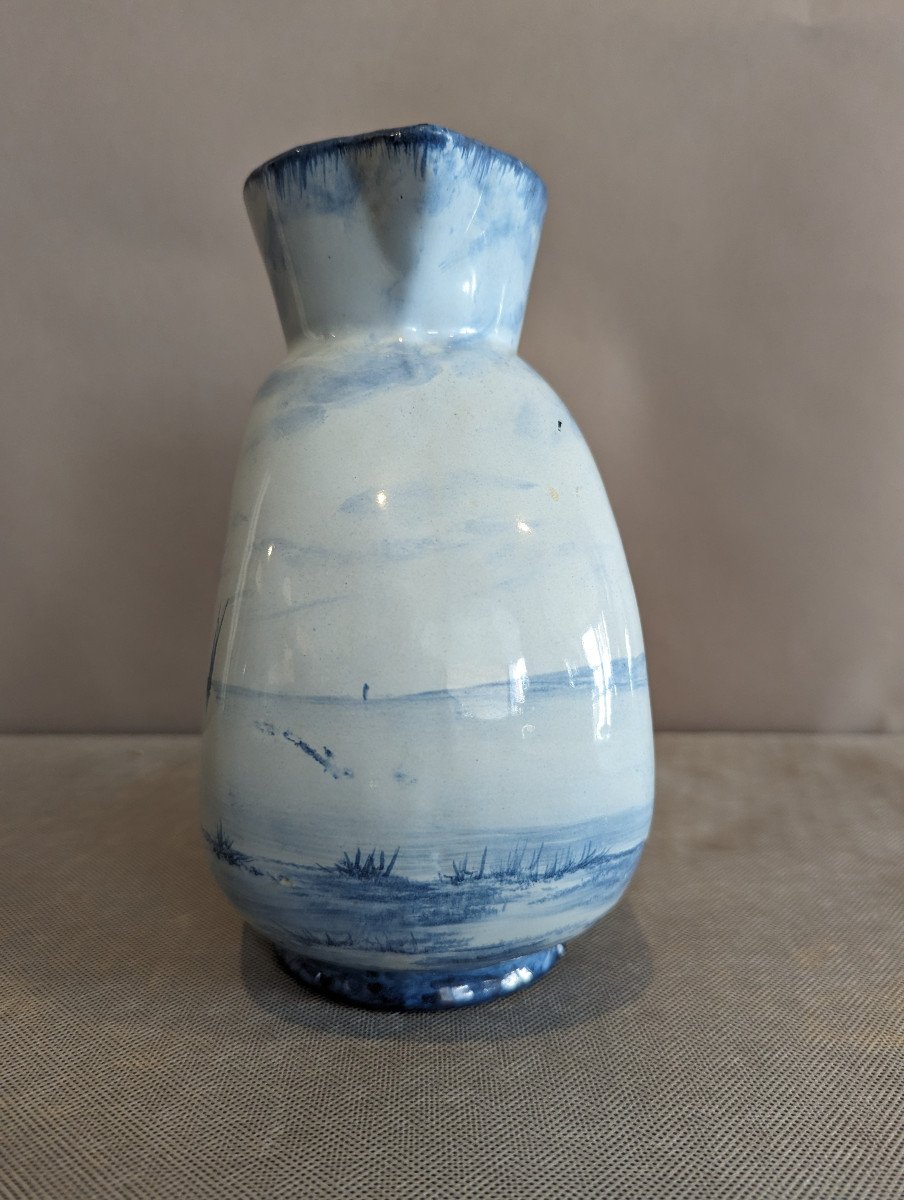 Earthenware Pitcher Emile Gallé Nancy-photo-4