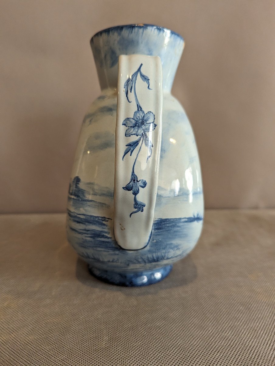 Earthenware Pitcher Emile Gallé Nancy-photo-1