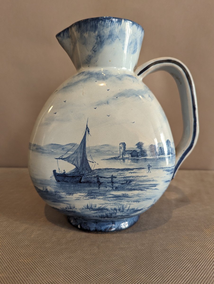 Earthenware Pitcher Emile Gallé Nancy