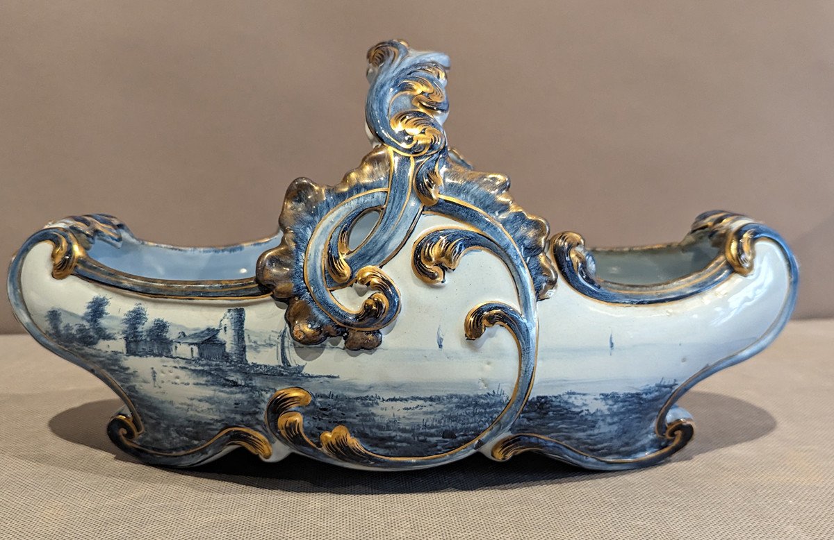 Jardinière En Faience Emile Gallé