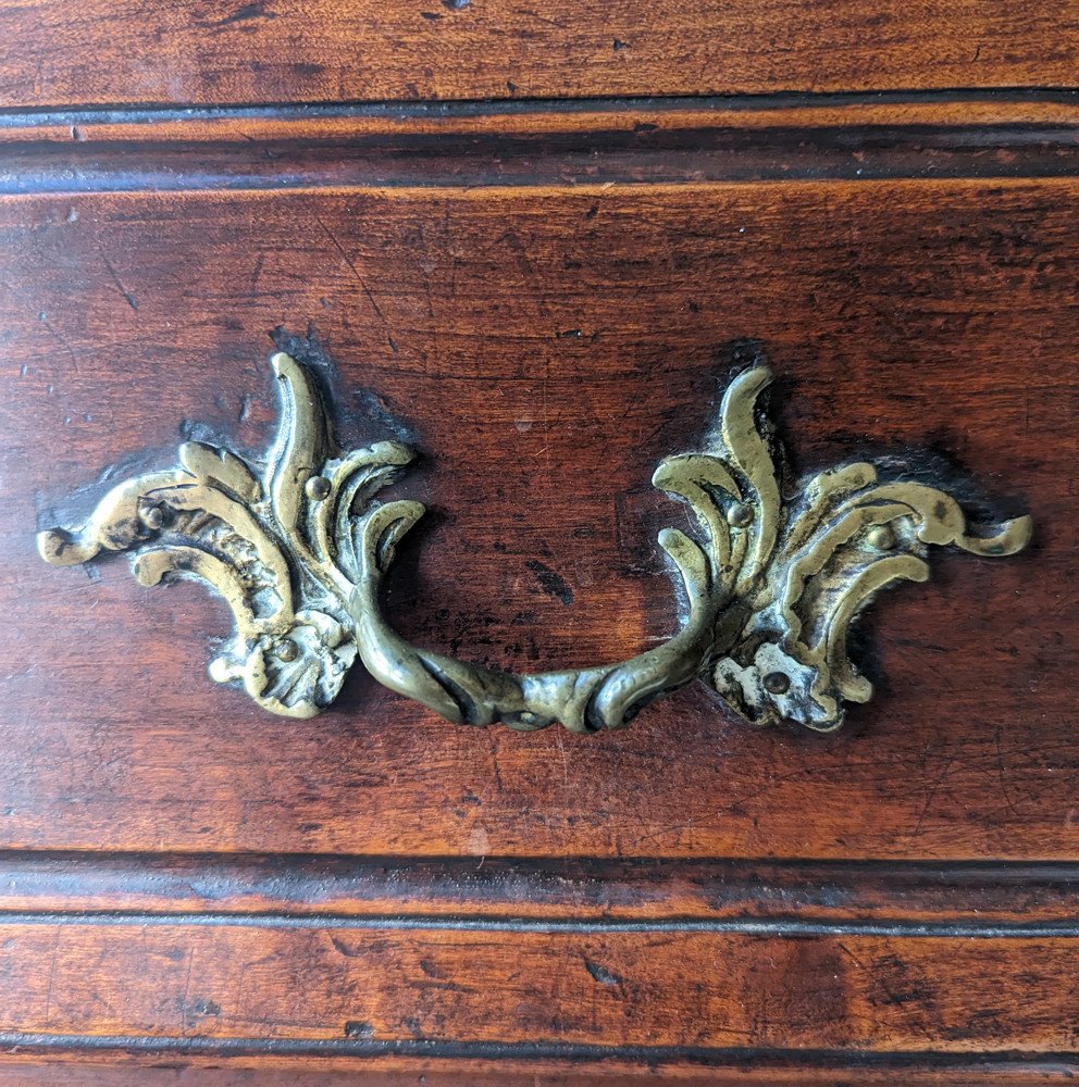 Commode 2 Tiroirs Epoque Louis XV Bois Fruitier-photo-1