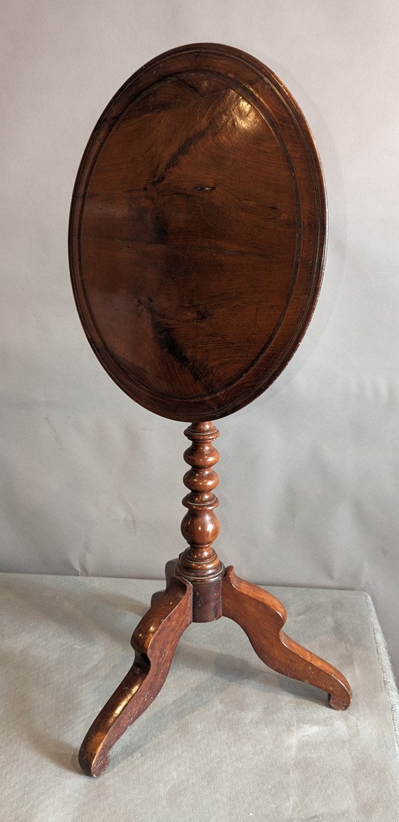 Small Pedestal Table Tilting Top 19th In Mahogany-photo-2
