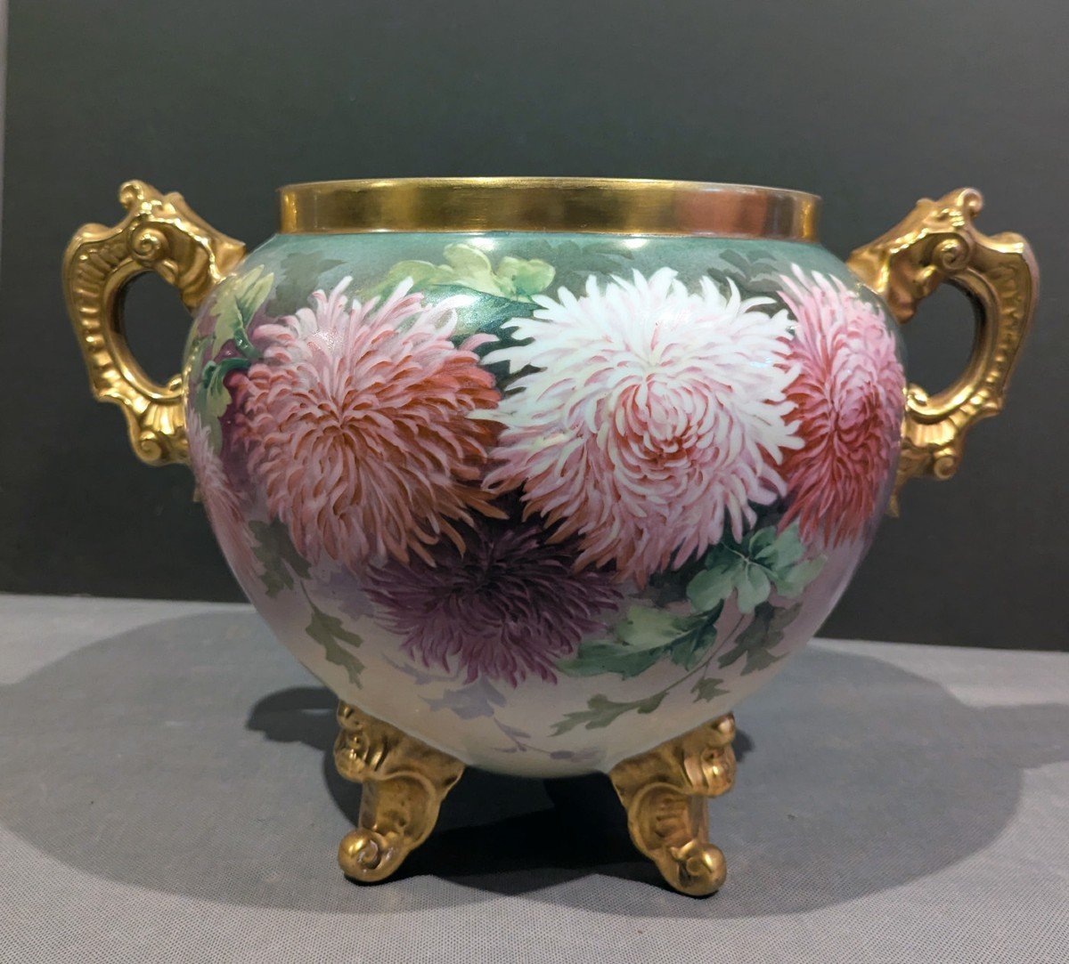 Spectaculaire Cache Pot En Porcelaine Bernardaud à Limoges