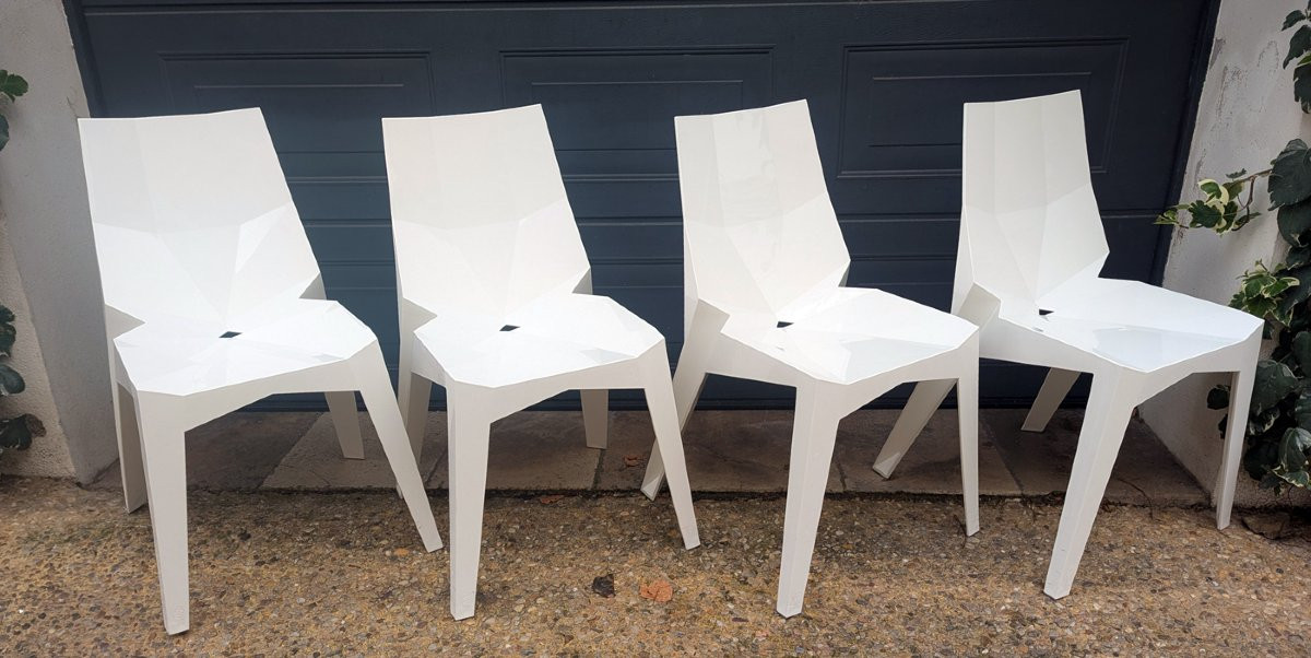 4 chaises Poly Bonaldo années 2000-photo-3