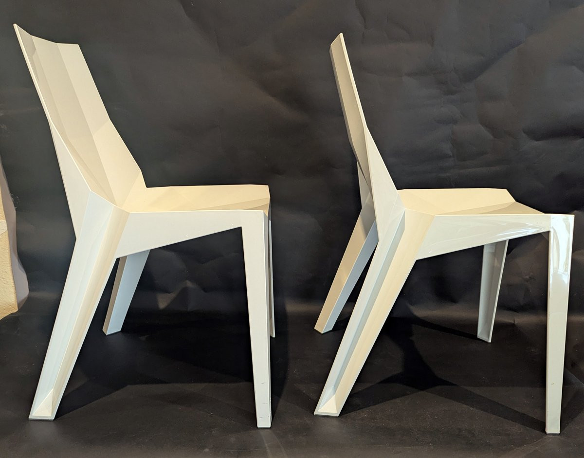 4 chaises Poly Bonaldo années 2000-photo-2