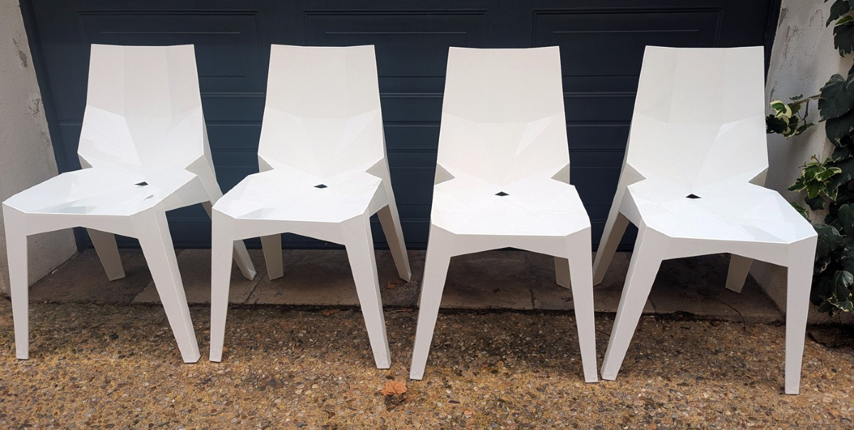 4 chaises Poly Bonaldo années 2000