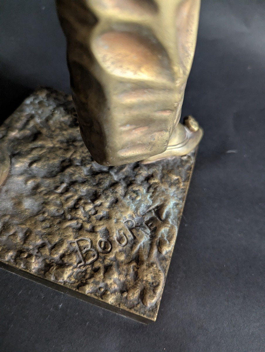 Bronze "Au clair de la lune" E. Bouret-photo-1