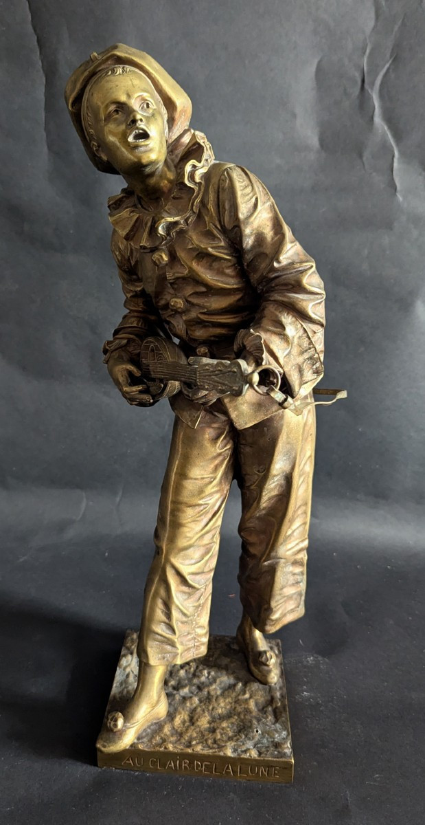 Bronze "Au clair de la lune" E. Bouret