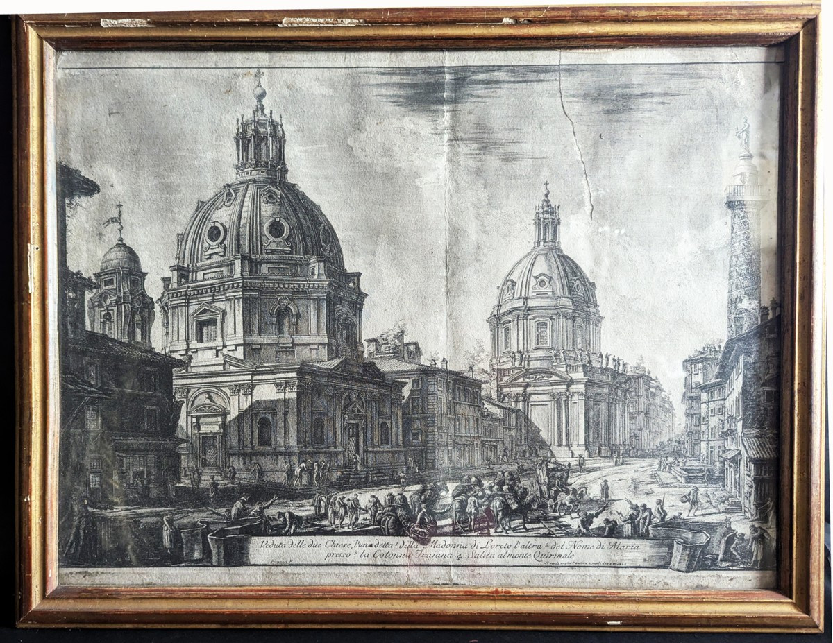 Piranese. "Veduta delle due Chiese, l'una detta della Madonna di Loreta..." 1762