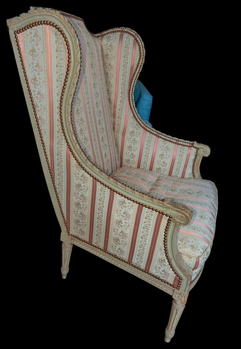 Large Louis XVI Style Bergère Chair-photo-3
