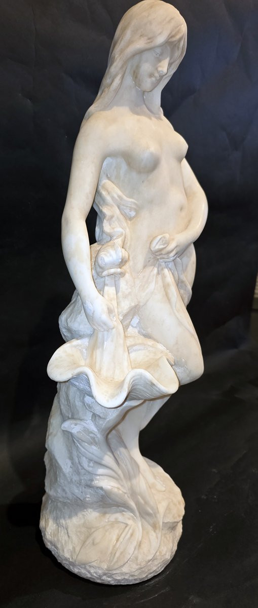 Statue Marbre Signé Campagne (1851-1914)-photo-2