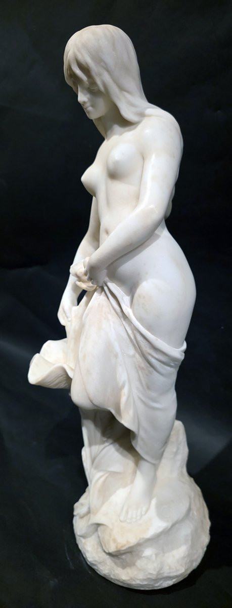 Statue Marbre Signé Campagne (1851-1914)-photo-3