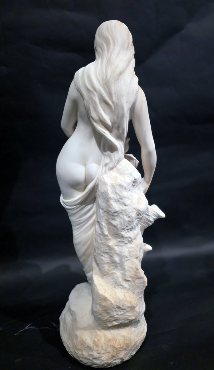 Statue Marbre Signé Campagne (1851-1914)-photo-4