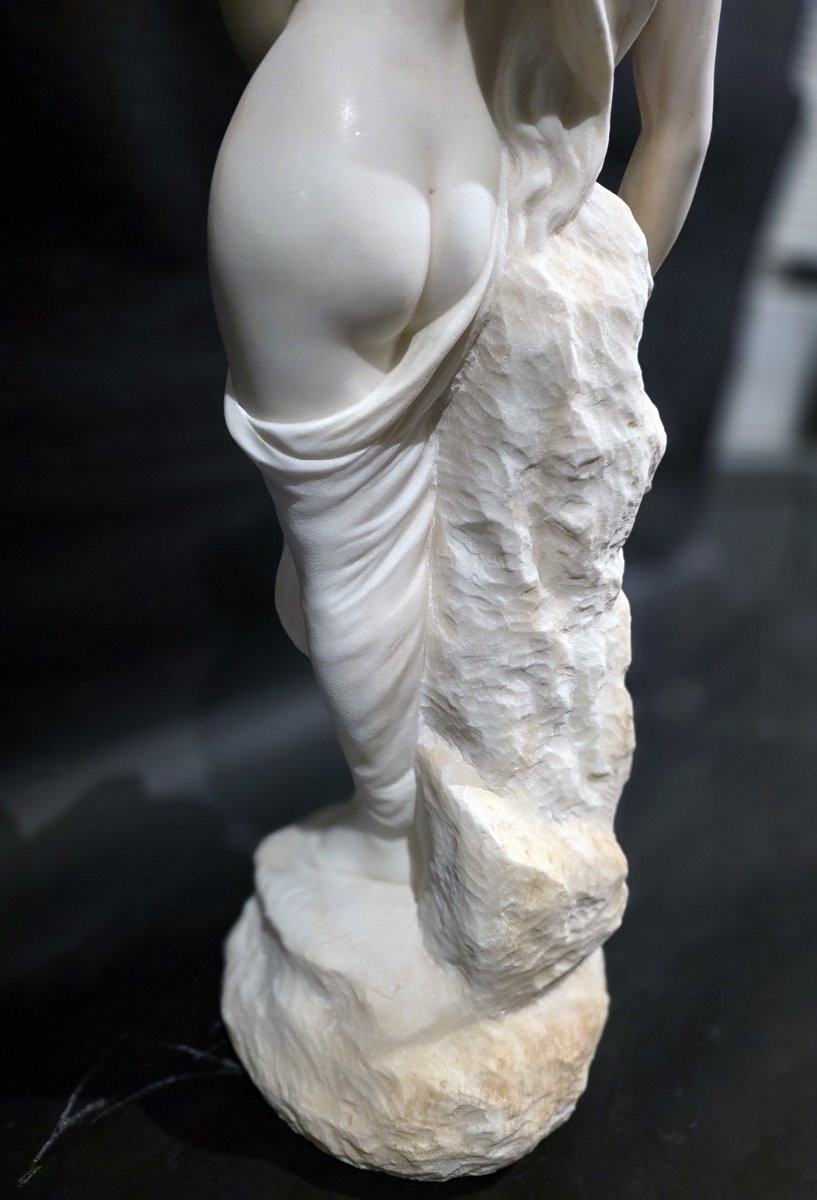 Statue Marbre Signé Campagne (1851-1914)-photo-2