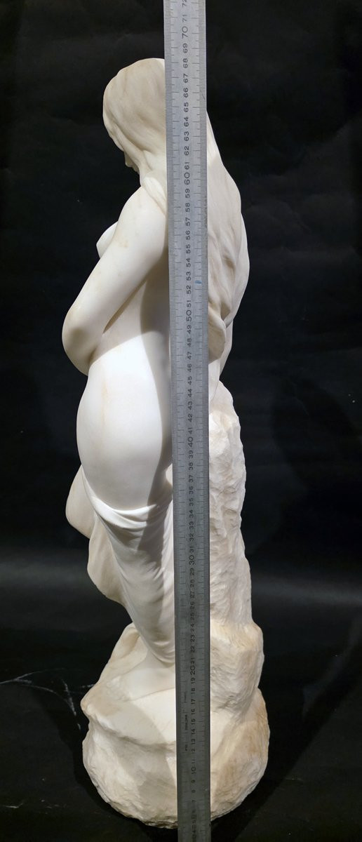 Statue Marbre Signé Campagne (1851-1914)-photo-6