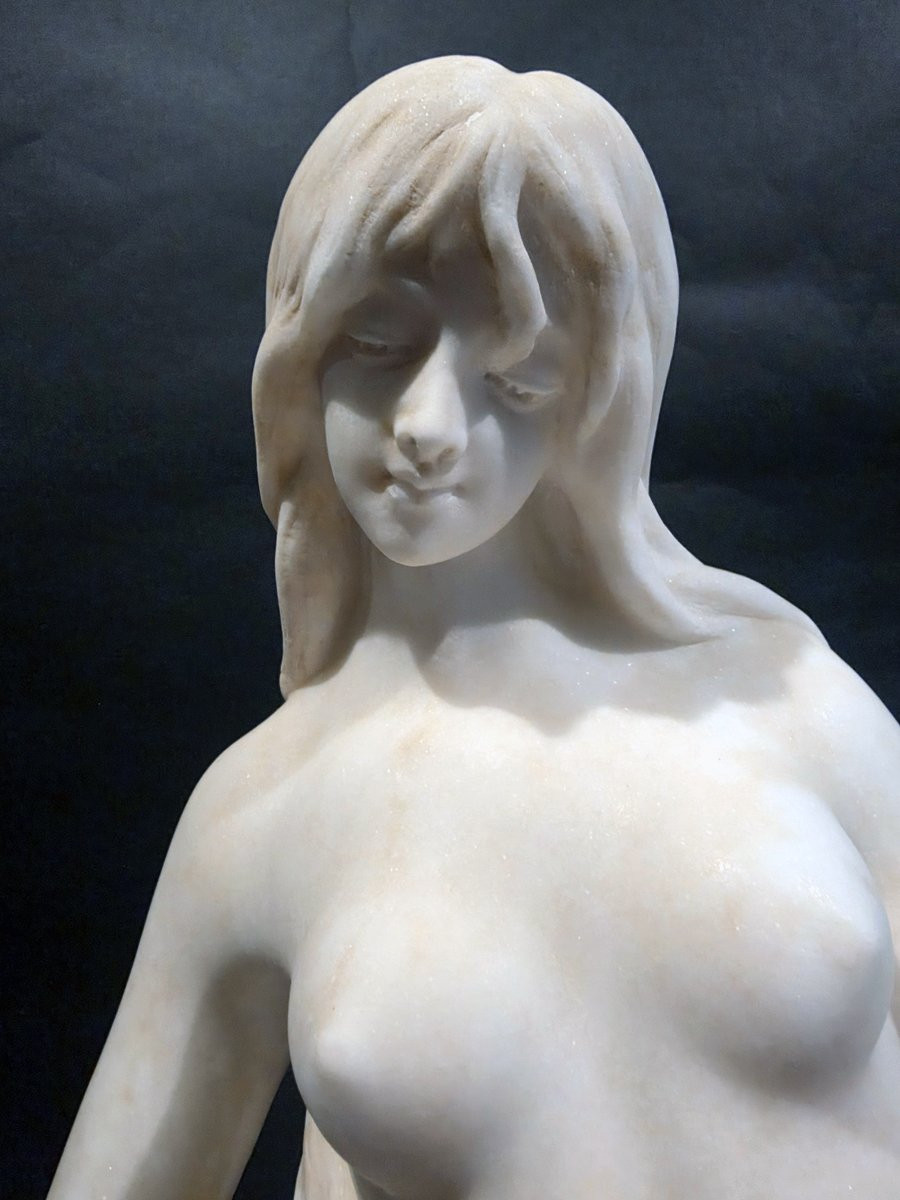 Statue Marbre Signé Campagne (1851-1914)-photo-7