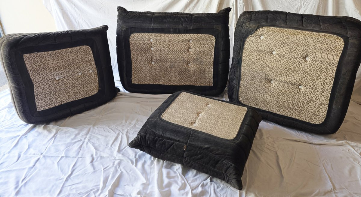 Ensemble canapé et fauteuils par Michel Ducaroy pour Ligne Roset (années 70)-photo-5