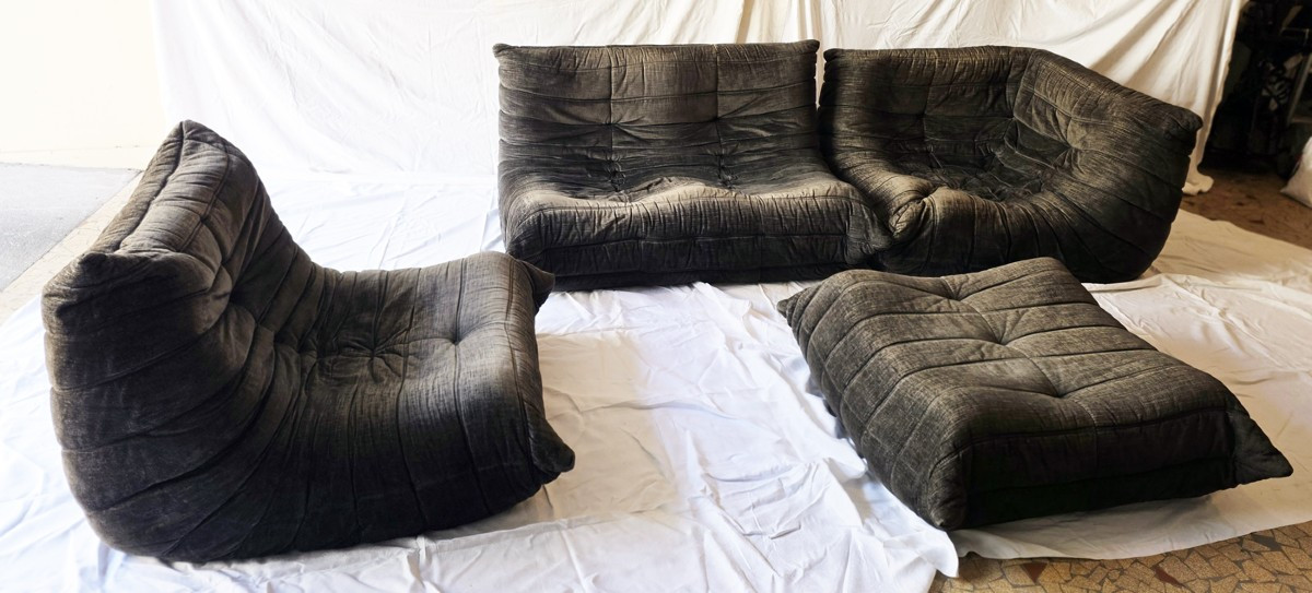 Ensemble canapé et fauteuils par Michel Ducaroy pour Ligne Roset (années 70)